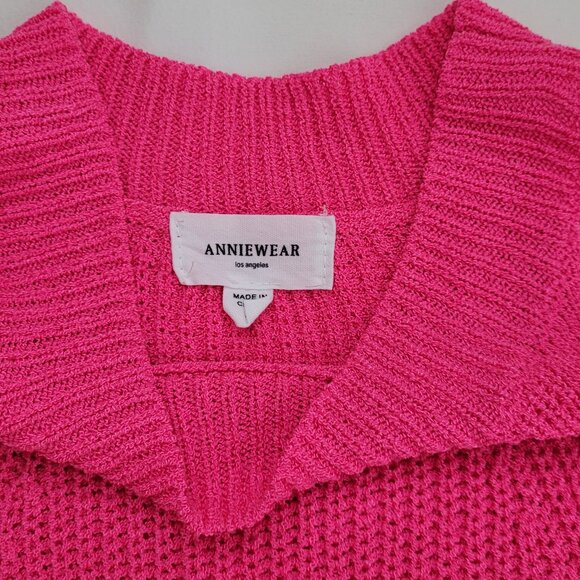 Anniewear Womens Halter Neck Sleeveless Pink Knit Sweater Tank Top Size Small - Picture 6 of 8